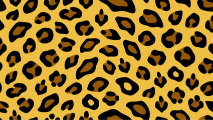 Leopard skin texture vector background 