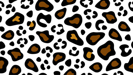 Seamless leopard print pattern vector 