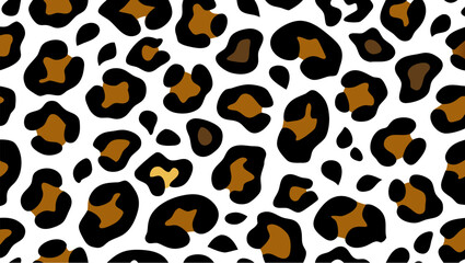 Seamless patttern with leopard skin vector 