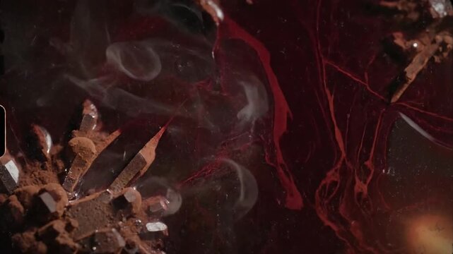 A dynamic visual representation of abstract organic textures, blending natural forms with harsh, distressed digital grunge effects, creating a unique visual paradox.