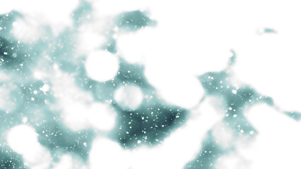 Snowfall. Winter heavy snowflakes. Overlay texture isolated black background