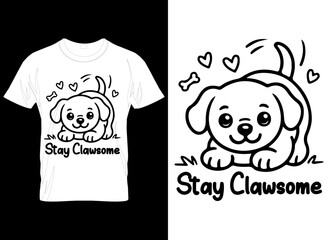 creative cat lover paw appeal cloth custom vector T-shirt design mug sticker abstract  design template elements