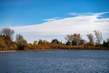 Autumn View of Colonel Samuel Smith Park in Toronto.