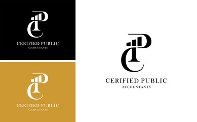 Elegant Certified Public Accountants Logo Design with Professional Monogram Style Suitable for Finance Branding and Corporate Identity