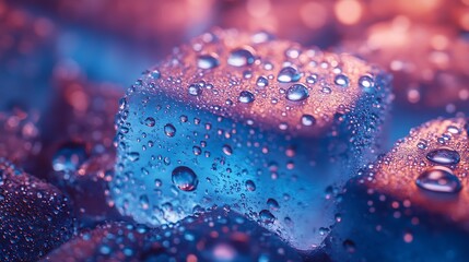 Wet Ice Cubes CloseUp.