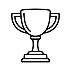 Trophy award cup icon for victory, success, and achievement concept