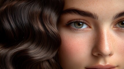 Woman with wavy brunette hair.