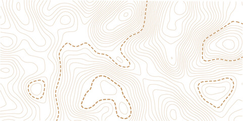 Topographic map lines background. Abstract vector illustration. Golden color Line