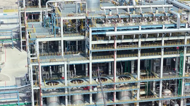 Sinopec Caprolactam Petrochemical Department Facility Hunan Aerial View