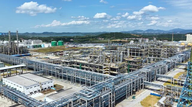 New Petrochemical Industrial Complex in Hunan - Aerial View