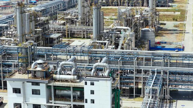 Hunan Petrochemical Plant - Caprolactam Production Facility Aerial View