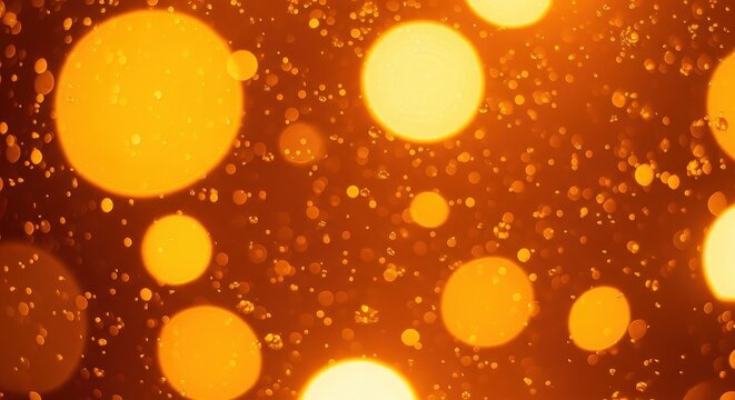 Abstract orange bokeh background blurred circles of light festive and warm backdrop for graphic design projects