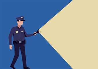 見回りをする警備員のイラスト
Illustration of a security guard patrolling