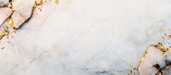 Elegant Marble Background with Gold Foil Accents and Textures