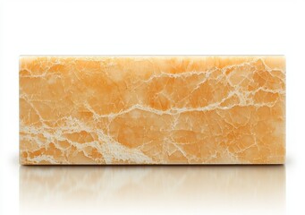 Smooth Orange Marble Surface with Natural Veins and Patterns
