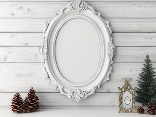 Elegant Empty Frame Decoration for Holiday or Festive Setting