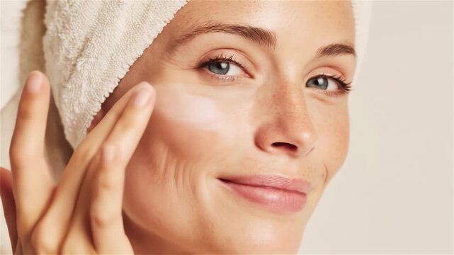 Embracing natural beauty with a refreshing skincare ritual for glowing skin in a serene setting