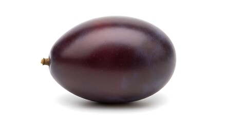 Single Fresh Purple Grape Isolated on White Background.