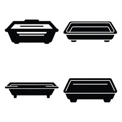 medical tray vector icons– simple hospital and medical safety symbols