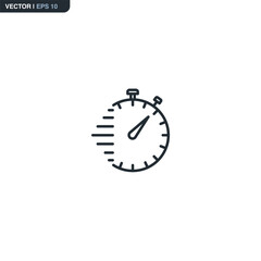 Fast Stopwatch Line Icon