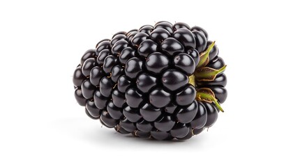 Fresh Ripe Blackberry Isolated on White Background 1.