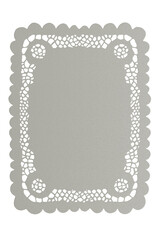 Rectangular embossed lace frame with soft ornamental floral details. Excellent for wedding invitations, romantic posters, refined scrapbook projects and elegant vintage compositions.