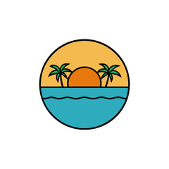 summer vacation icon