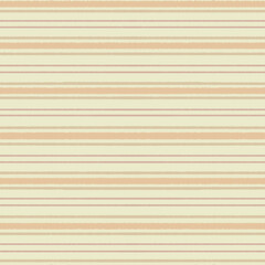 Seamless textured horizontal lines pattern in pastel colors of beige, orange, peach and pink on a plain cream background for wallpaper, curtains, wrapping paper, handkerchiefs, shirts, webs, blankets