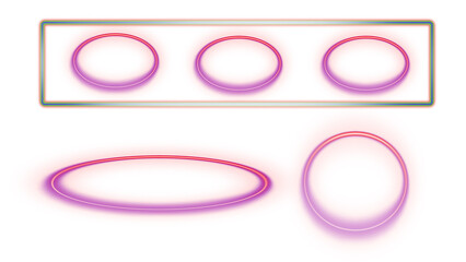 Abstract Neon Graphic Elements Collection