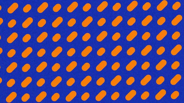 Abstract blue binary code pattern texture wallpaper design with geometric orange dots illustration