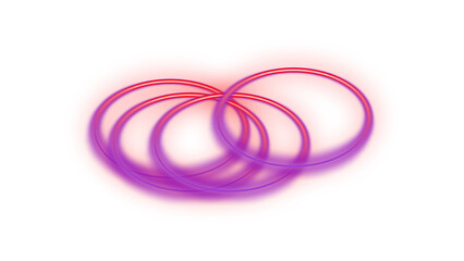 Soft Glow Interlocking Neon Rings