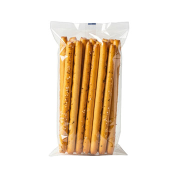 Bag of Savory Breadsticks isolated on a transparent background