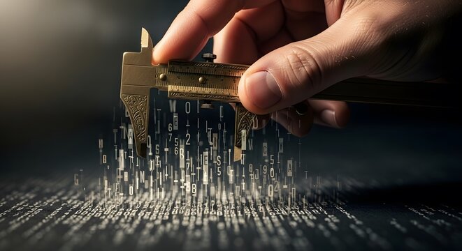 Measuring digital data with caliper  - Powered by Adobe