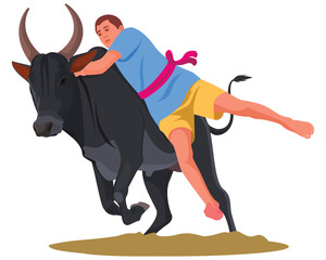 Jallikattu Festival Traditional Bull Taming Sport of Tamil Nadu, Traditional Event in Tamil Nadu India