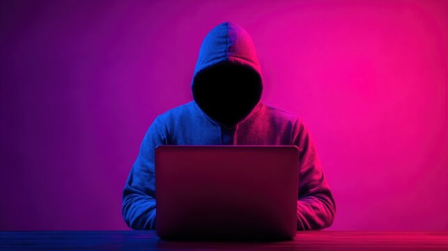 Hacker using laptop to highlight cybersecurity risks and ransomware standards in technology environments