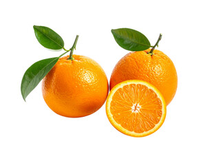 Malta Orange Fruit Bundle with Slices, isolated on transparent background