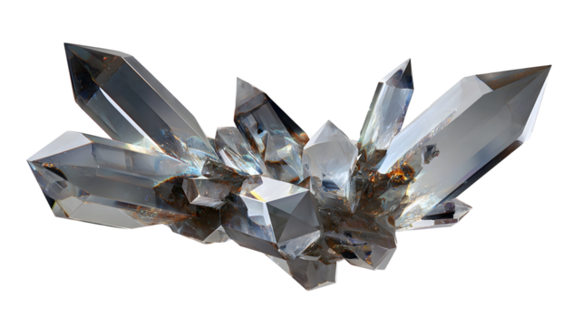 Cluster of abstract crystal shards