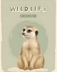 Wildlife Conservation Meerkat Poster