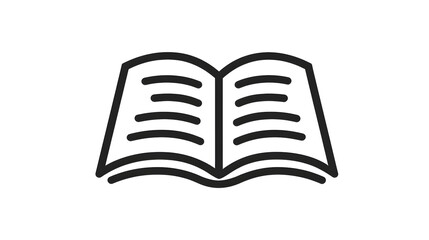 Minimalist open book icon