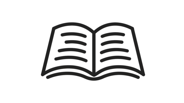 Minimalist open book icon