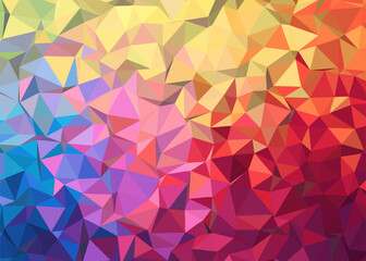Fototapeta premium Colorful Geometric Mosaic Pattern with Vibrant Triangle Shapes