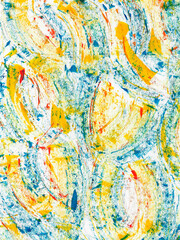 Vibrant Red Floral Abstract Watercolor Pattern.