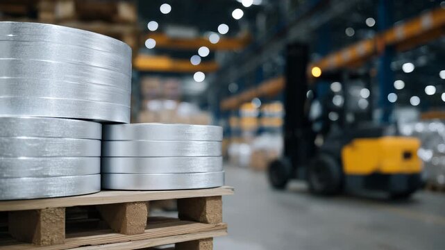 10Close-up of neodymium magnets stacked in production area, symbolizing link between mining and high-tech industries