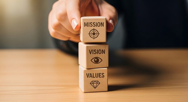 Aligning strategic business mission, vision, and core values for organizational success