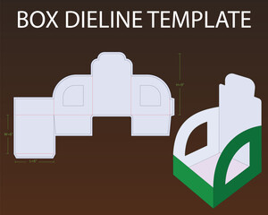 35 Display box 6x6x9 inch dieline template