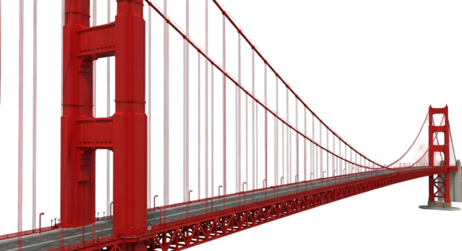 Detailed View of the Golden Gate Bridge Suspension Cables