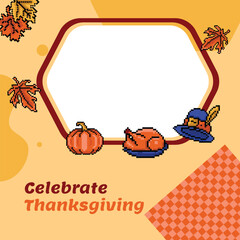 Twibbon thanksgiving celebration party template banner