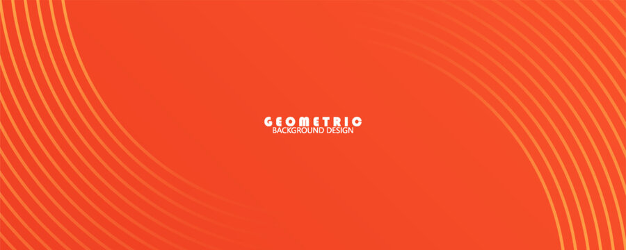 Abstract orange background with glowing geometric lines. Modern shiny yellow hexagon lines pattern. Technology futuristic concept. vector,