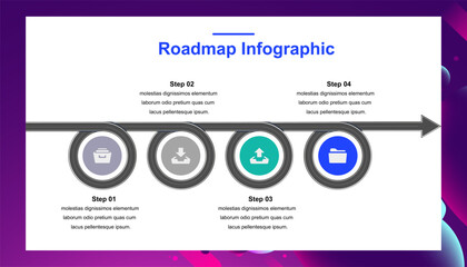 Strategic Development Roadmap Infographic Presentation Slide