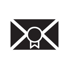 Certified Envelope Icon / Official Document Seal Symbol